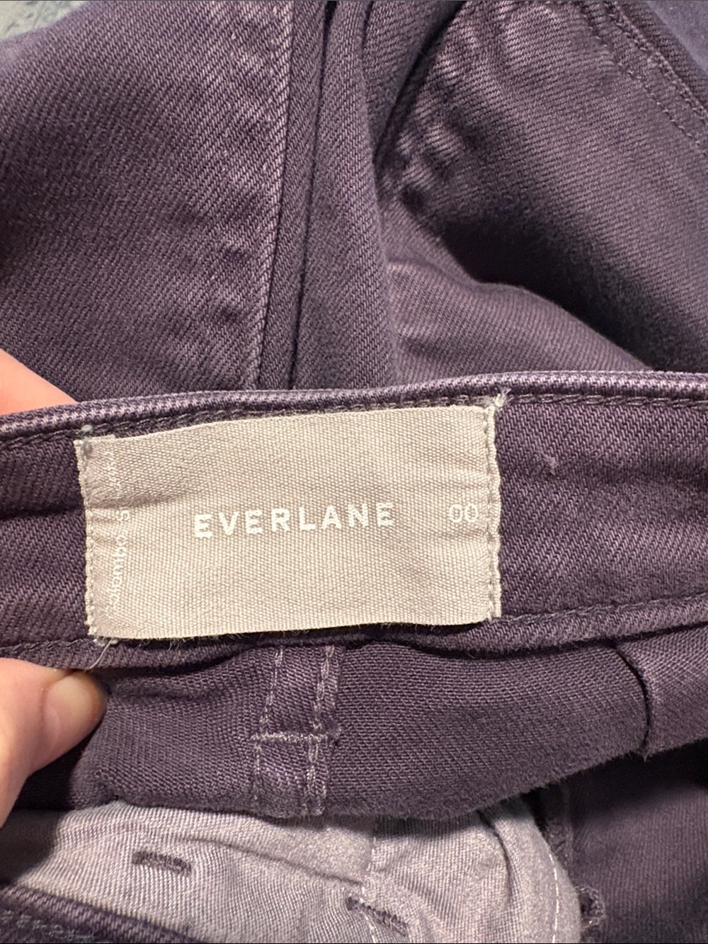 Everlane The Straight Leg Crop Regular Jeans Purplish Gray Color Size 00 - Picture 6 of 6
